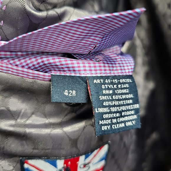 English Laundry 42R Gray HB 2-Button Sport Coat Blazer Jacket B722 - Picture 11 of 11